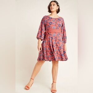 Anthropologie Juniper Embroidered Swing Dress XS NWT